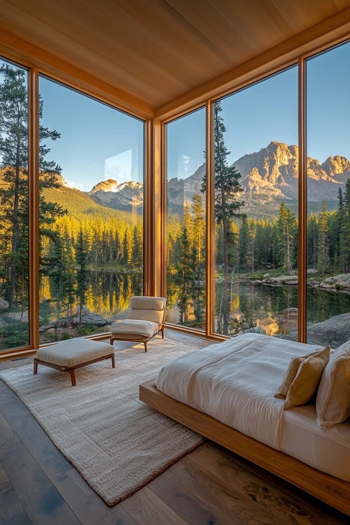 Cabin Bedroom with Panoramic Views
