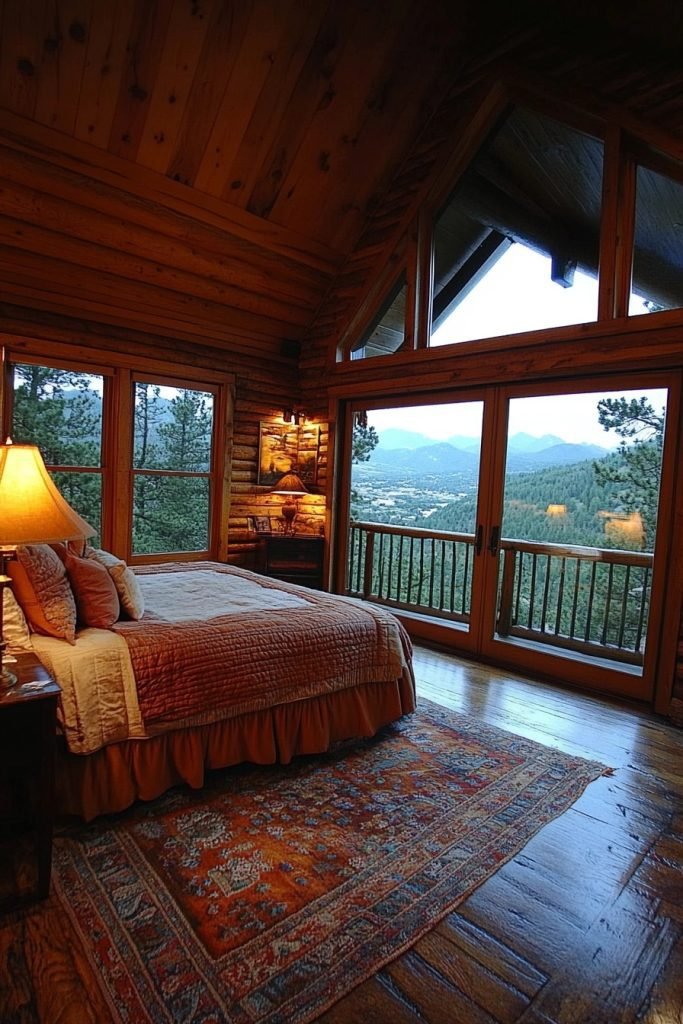 Cabin Bedroom with a View