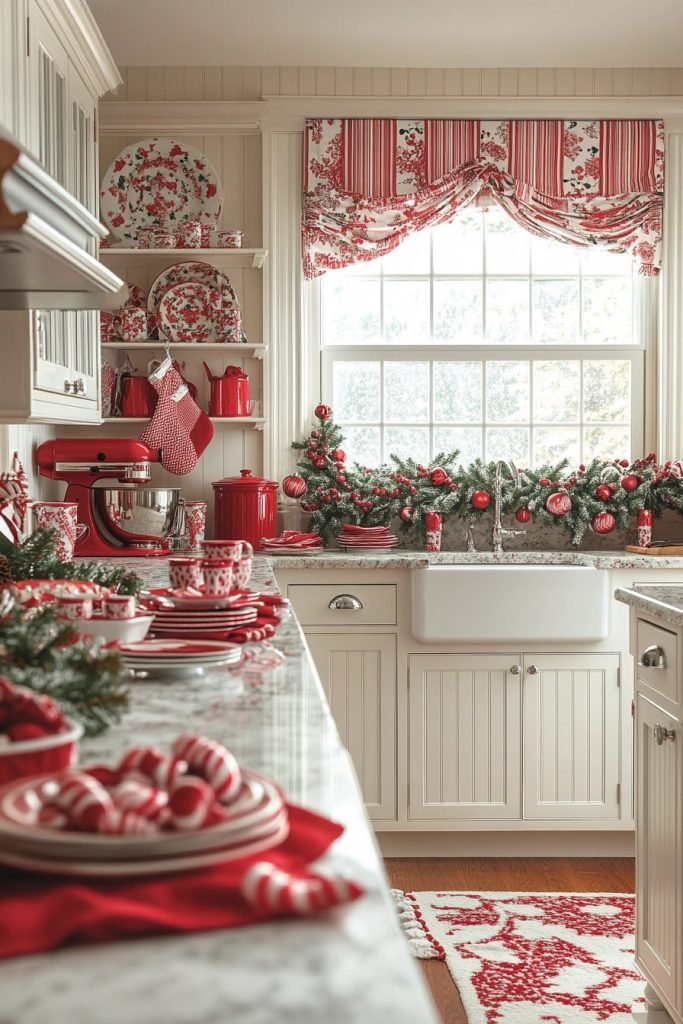 Candy Cane Themed Kitchen