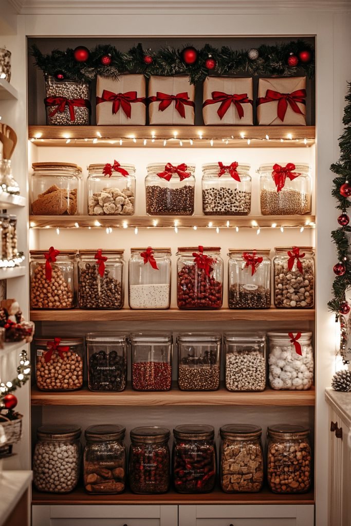Chic Christmas Pantry Decorations