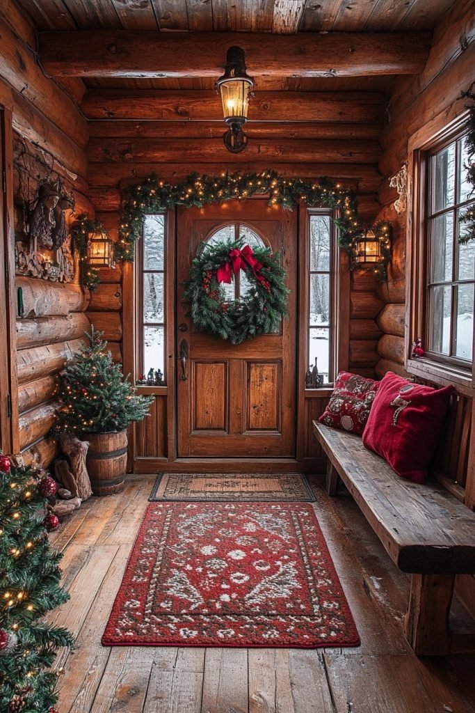 Christmas Cabin Entryway