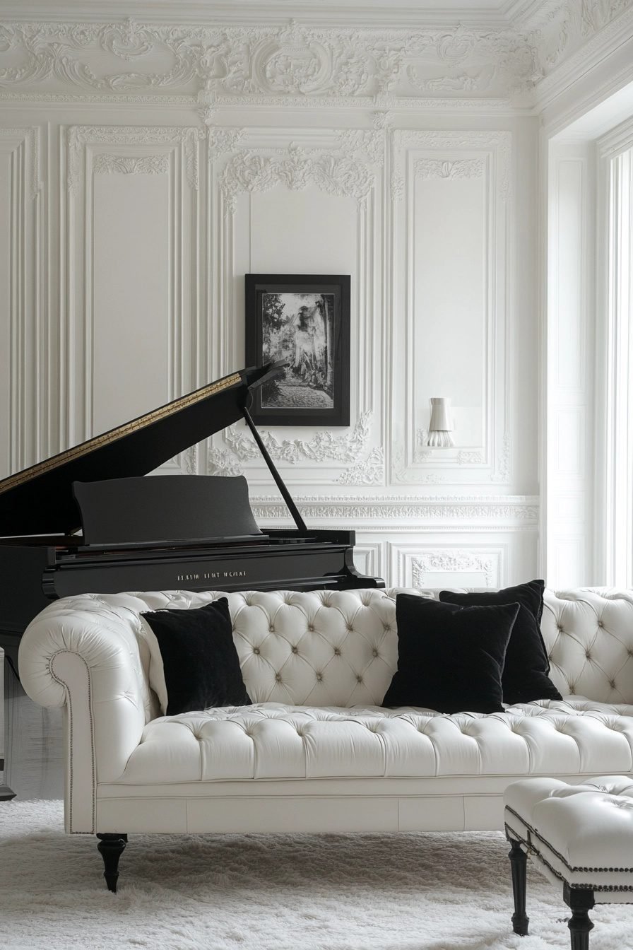 29 Black And White Living Room Ideas For A Chic Monochrome Aesthetic ...
