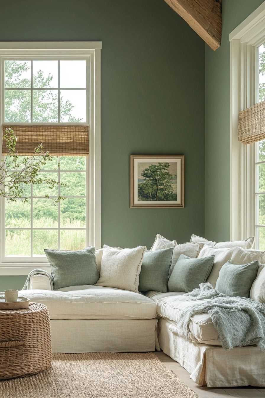 29 Green Living Room Ideas To Refresh Your Home's Style - Courtneys World