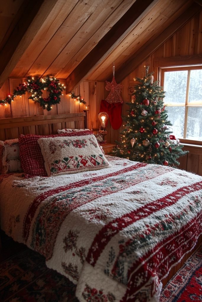 Cozy Christmas Bedroom