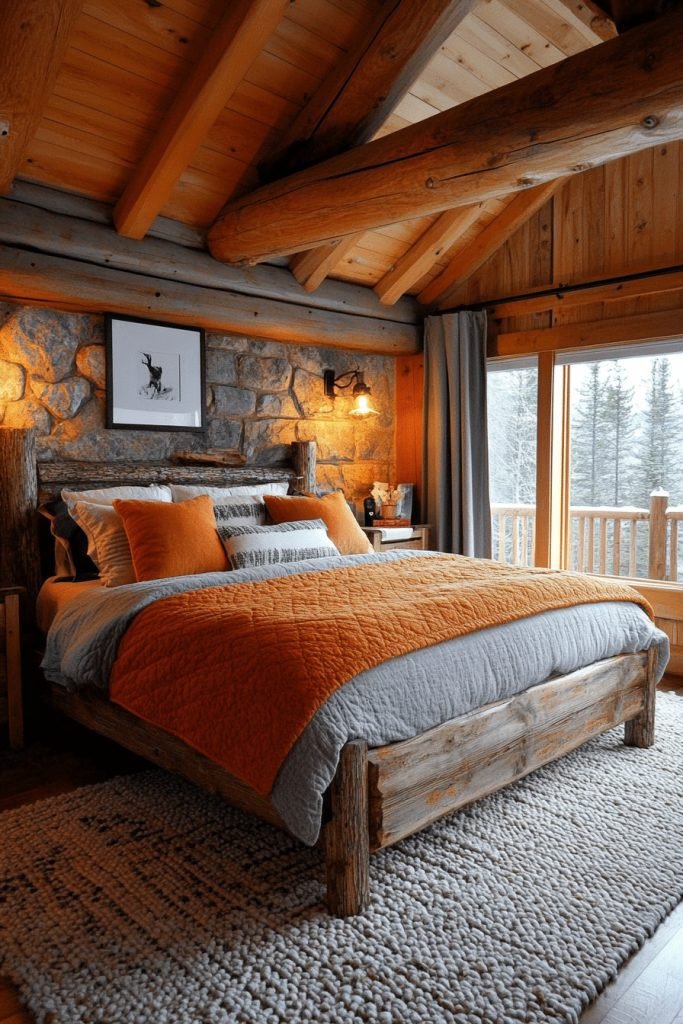 Cozy Rustic Cabin Bedroom