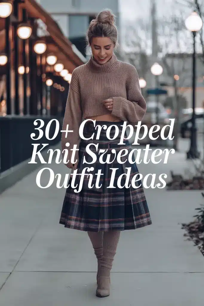 Cropped Knit Sweater Outfit