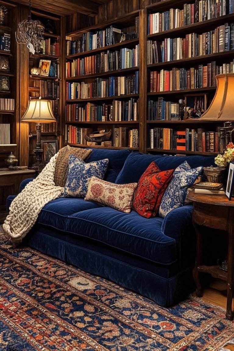 29 Blue Couch Living Room Ideas For A Calm And Sophisticated Vibe - Courtneys World
