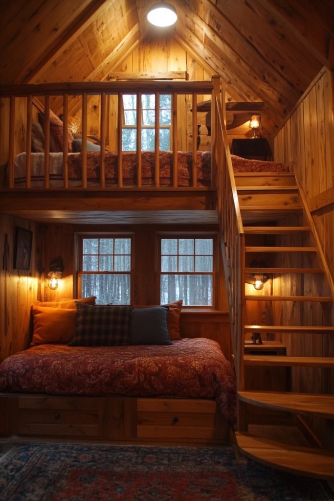 Elevated Cabin Bedroom