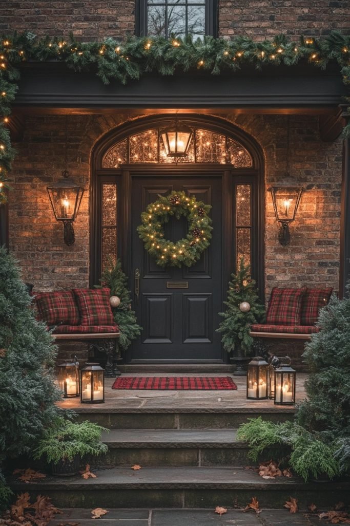 Evergreen Christmas Porch
