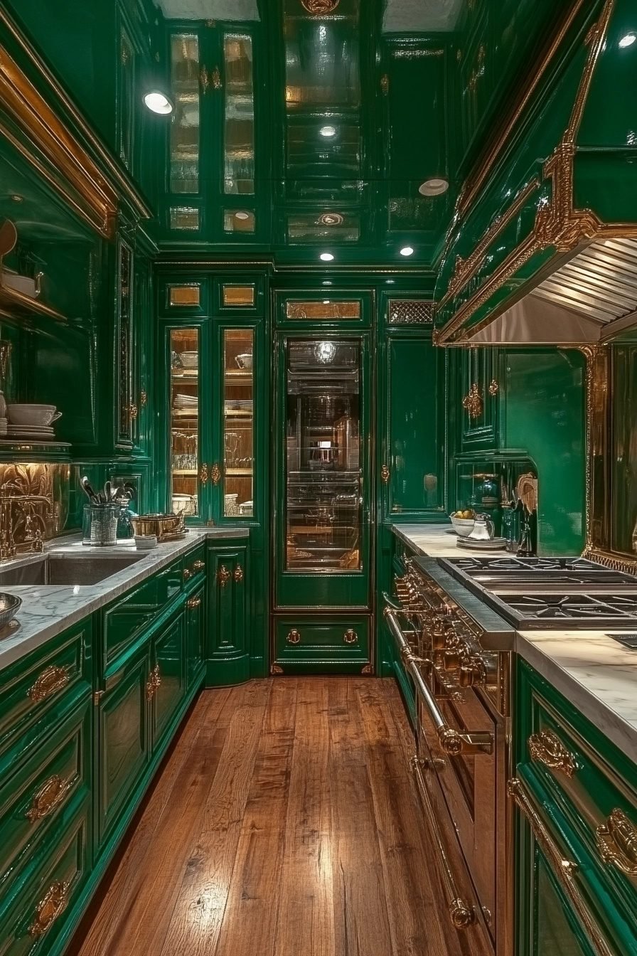 19 Emerald Green Kitchen For A Luxe And Vibrant Look