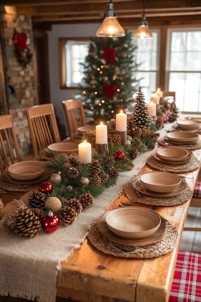 Festive Rustic Dining Room