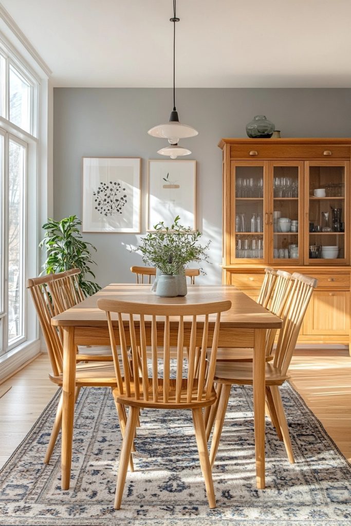 Functional Scandinavian Family Dining Room