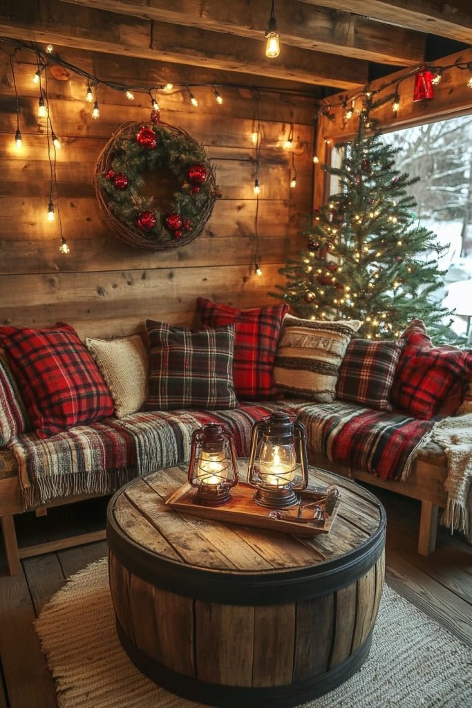 Garage Turned Rustic Holiday Haven