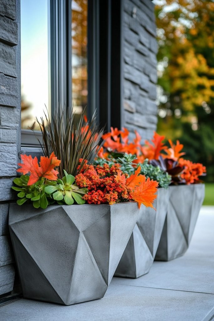 Geometric Fall Planters