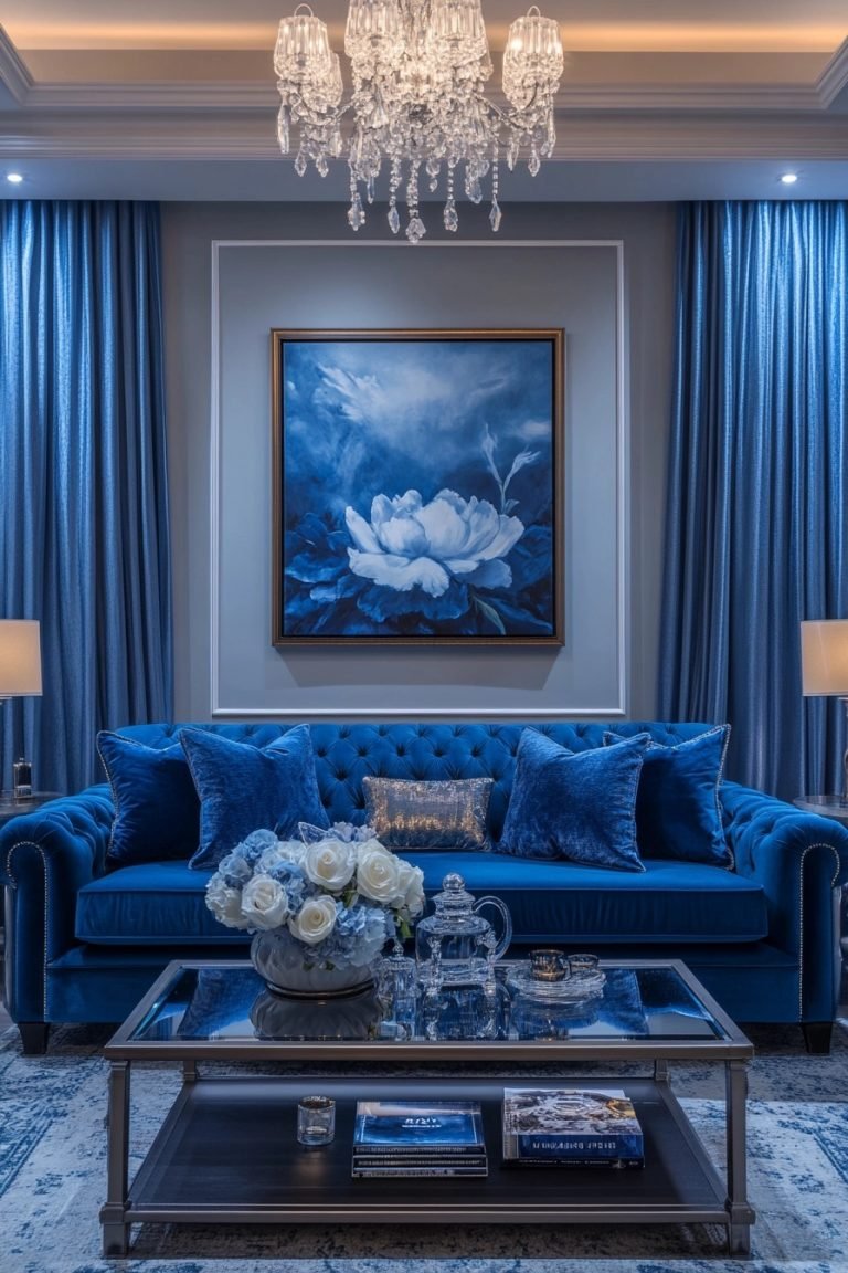 29 Blue Couch Living Room Ideas For A Calm And Sophisticated Vibe