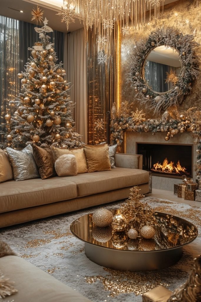 Glamorous Gold and Silver Lounge