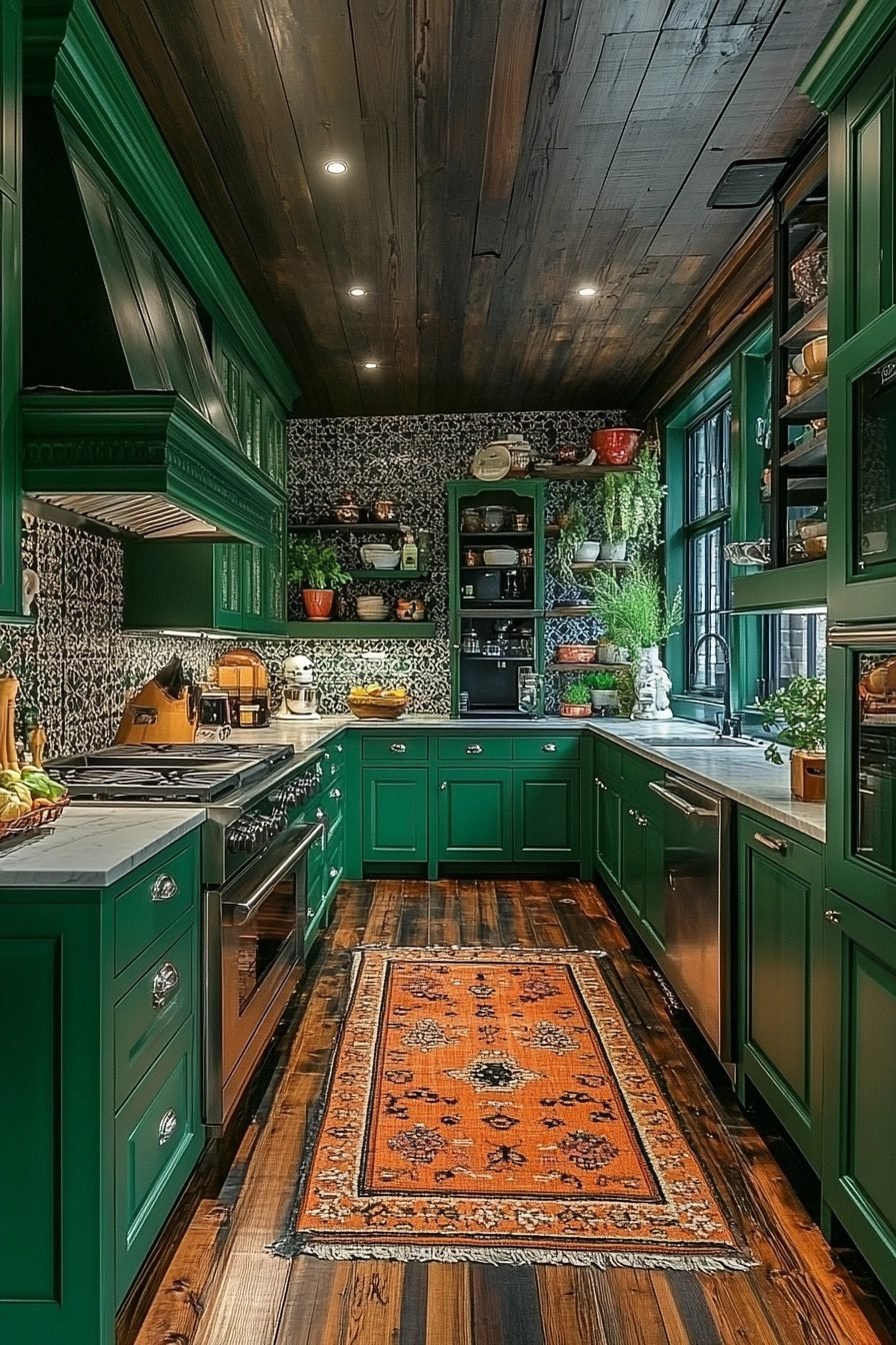 19 Emerald Green Kitchen Cabinets For A Luxe And Vibrant Look ...