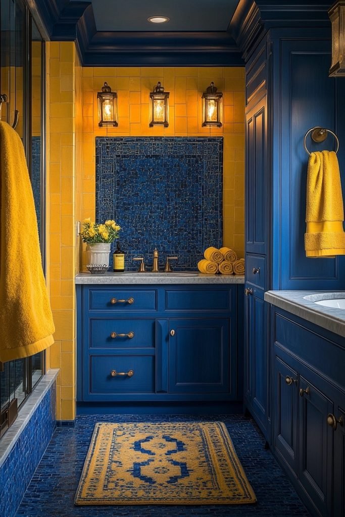 Golden Glow and Deep Blue Depths