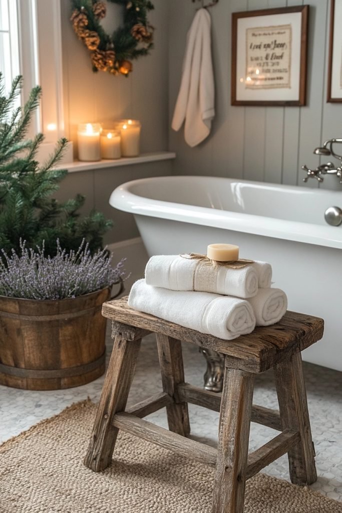 Homespun Rustic Bathroom Touches