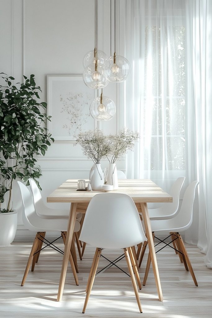 Luminous White Scandinavian Dining