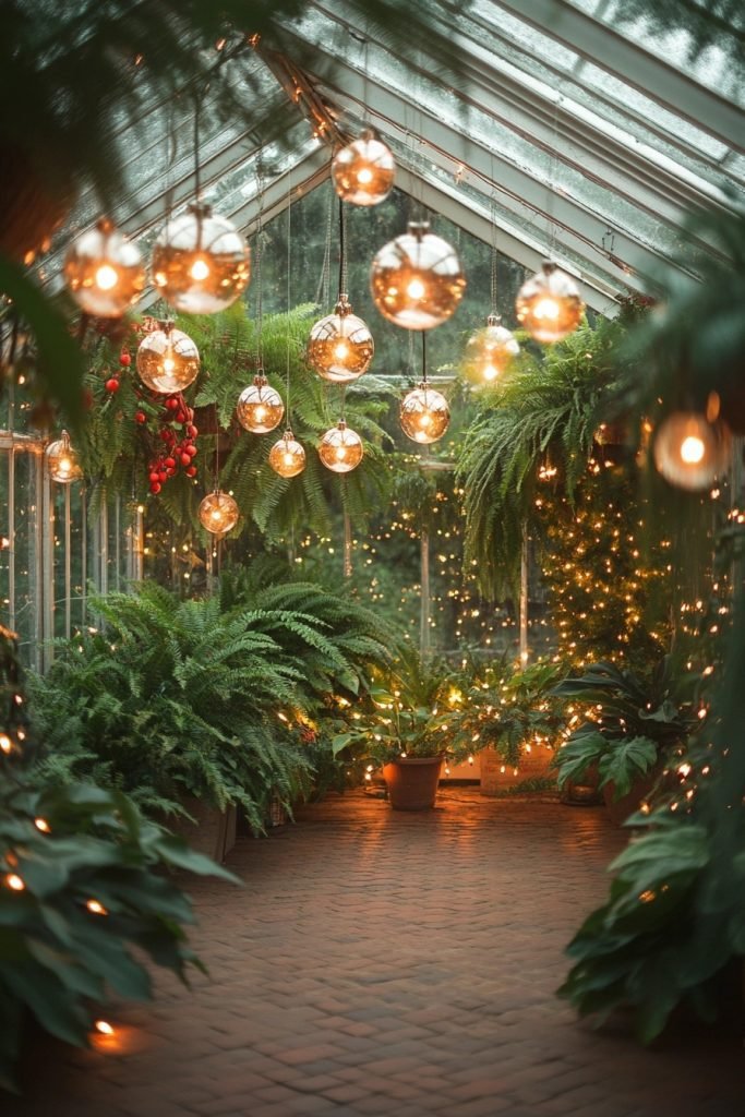 Lush Greenery Christmas Conservatory