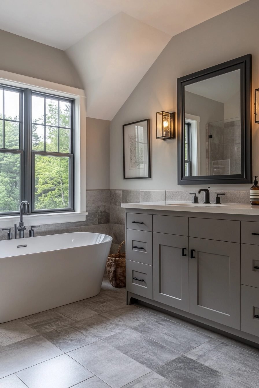 29 Grey Bathroom Decor Ideas For A Soft And Neutral Aesthetic ...