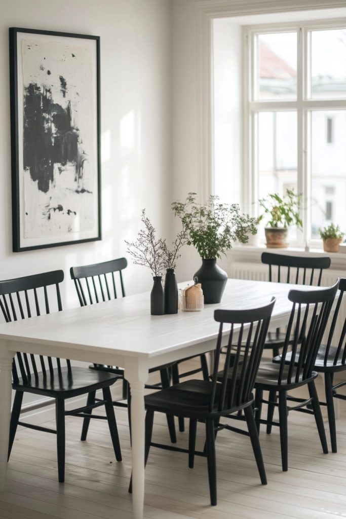 Monochrome Scandinavian Meal Room