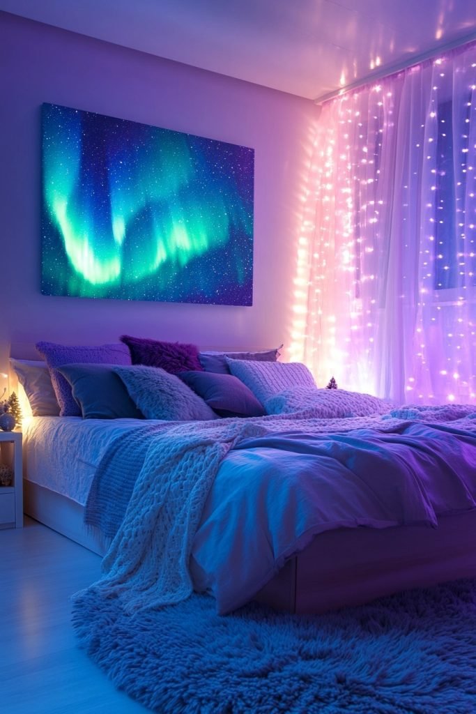 Northern Lights Christmas Bedroom