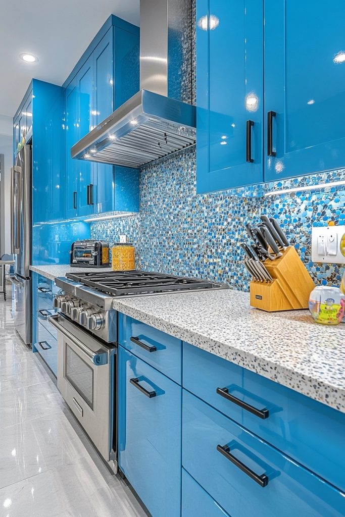 Ocean Wave: Vibrant Blue Splash
