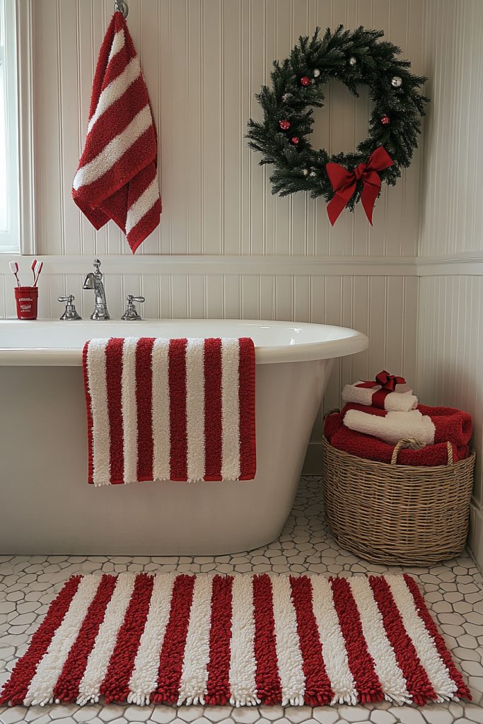 Peppermint Stick Themed Bathroom
