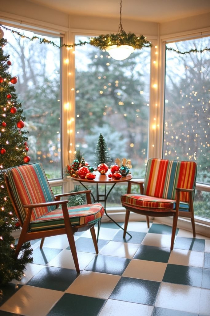 Retro Christmas Sunroom