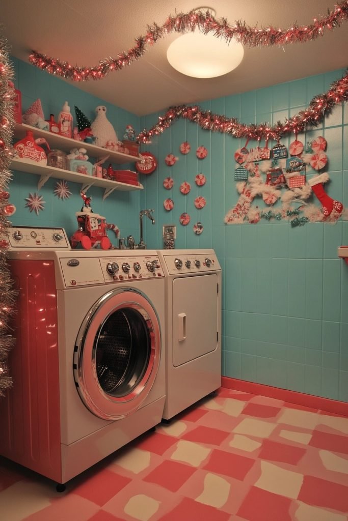 Retro-Themed Laundry Room