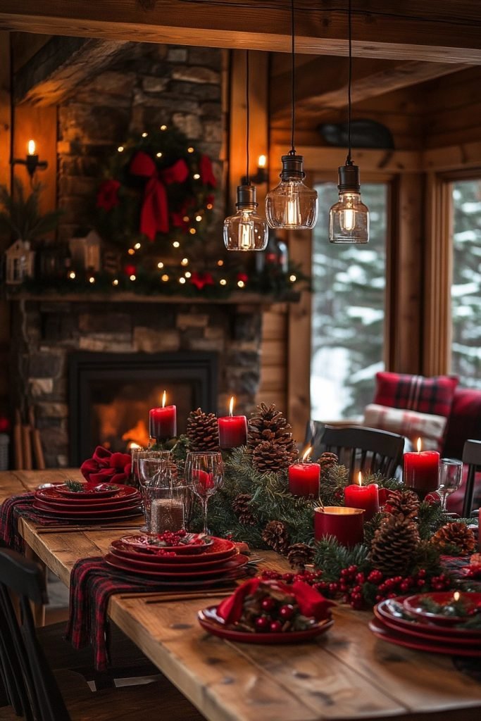 Rustic Cabin Christmas Kitchen