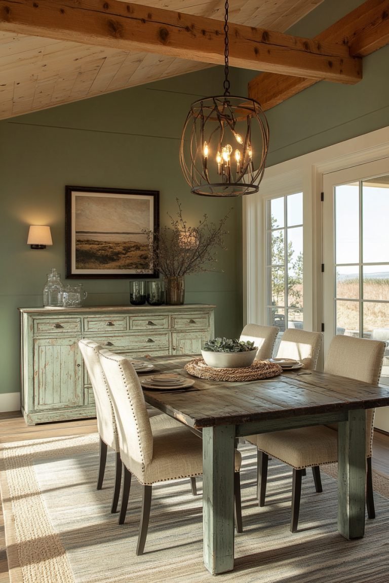 29 Sage Green Dining Room Ideas To Bring A Refreshing Touch To Your