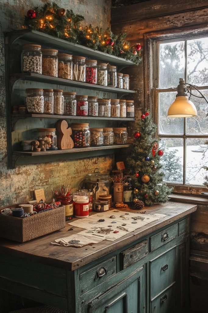 Rustic Christmas Craft Room