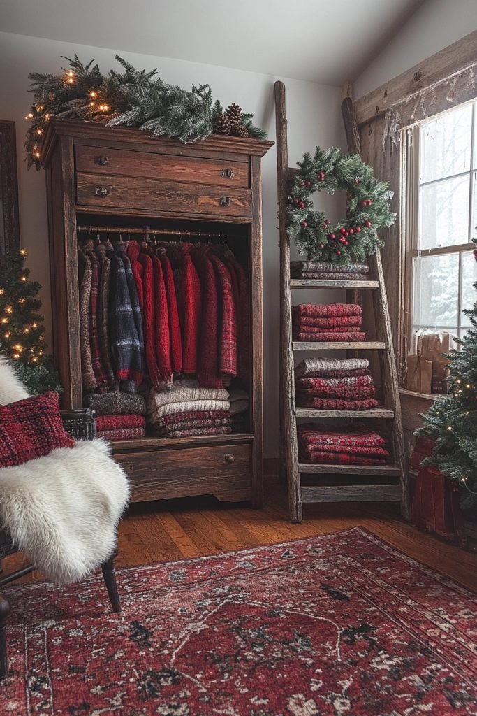 Rustic Christmas Dressing Room