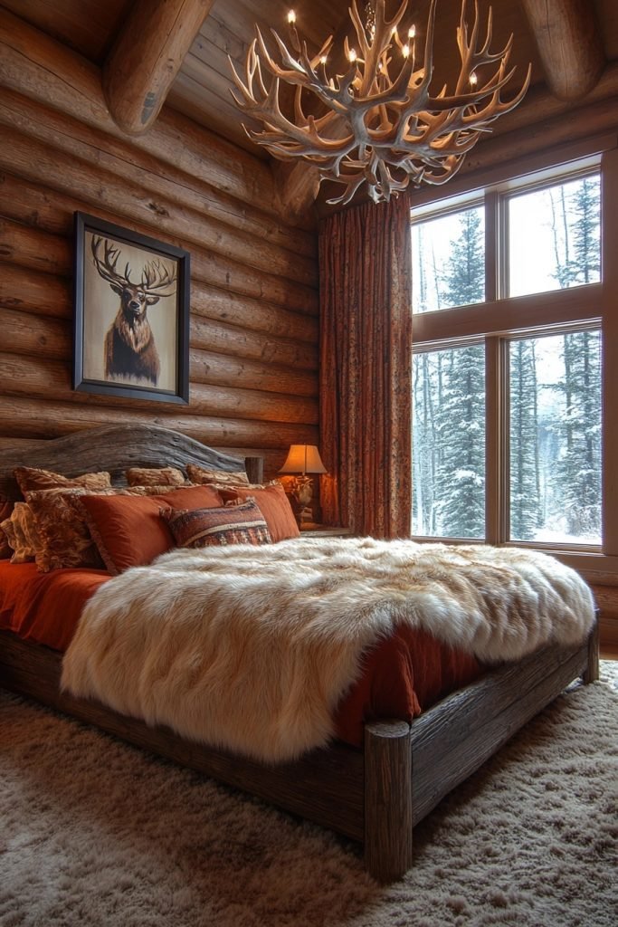 Rustic Mountain Lodge Bedroom