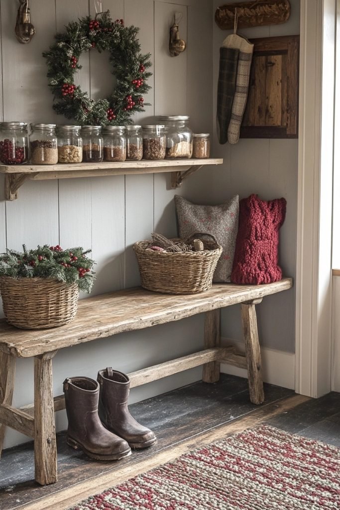 Rustic Utility Room for the Holidays