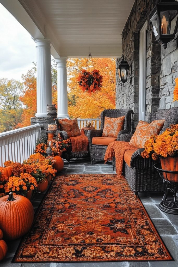 Seasonal Color Block Porch