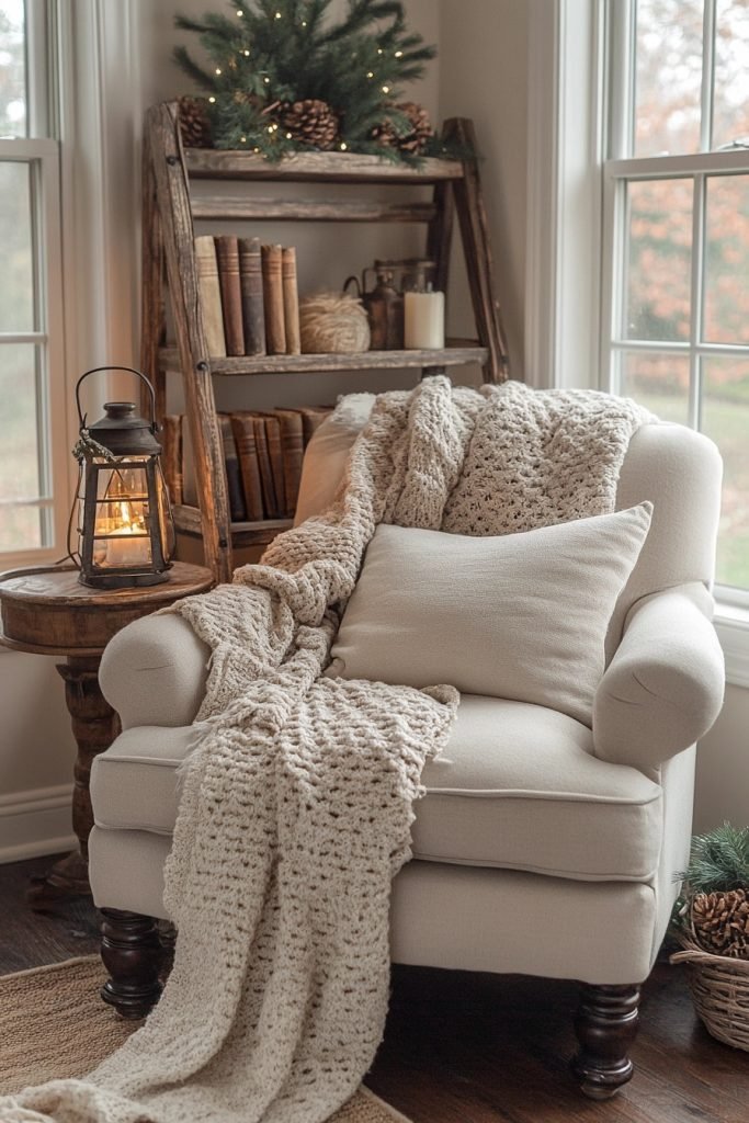 Serene Rustic Reading Nook