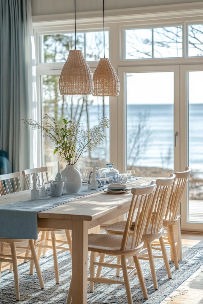 Serene Scandinavian Seaside Dining