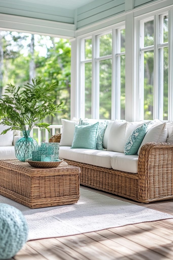 Serene Sea Glass Sunroom