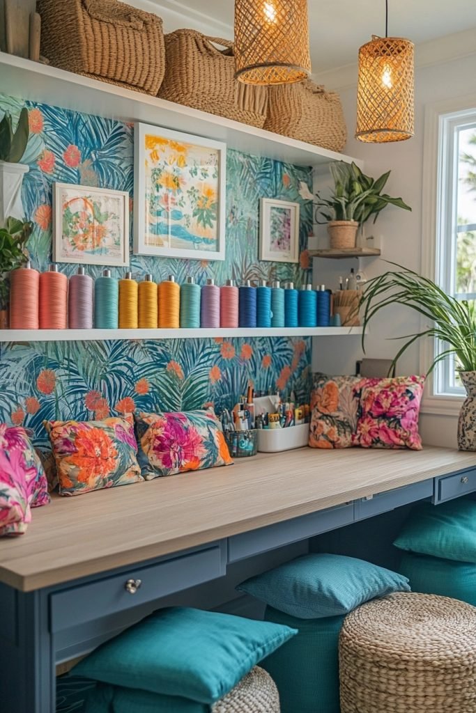Shoreline Boho Craft Room