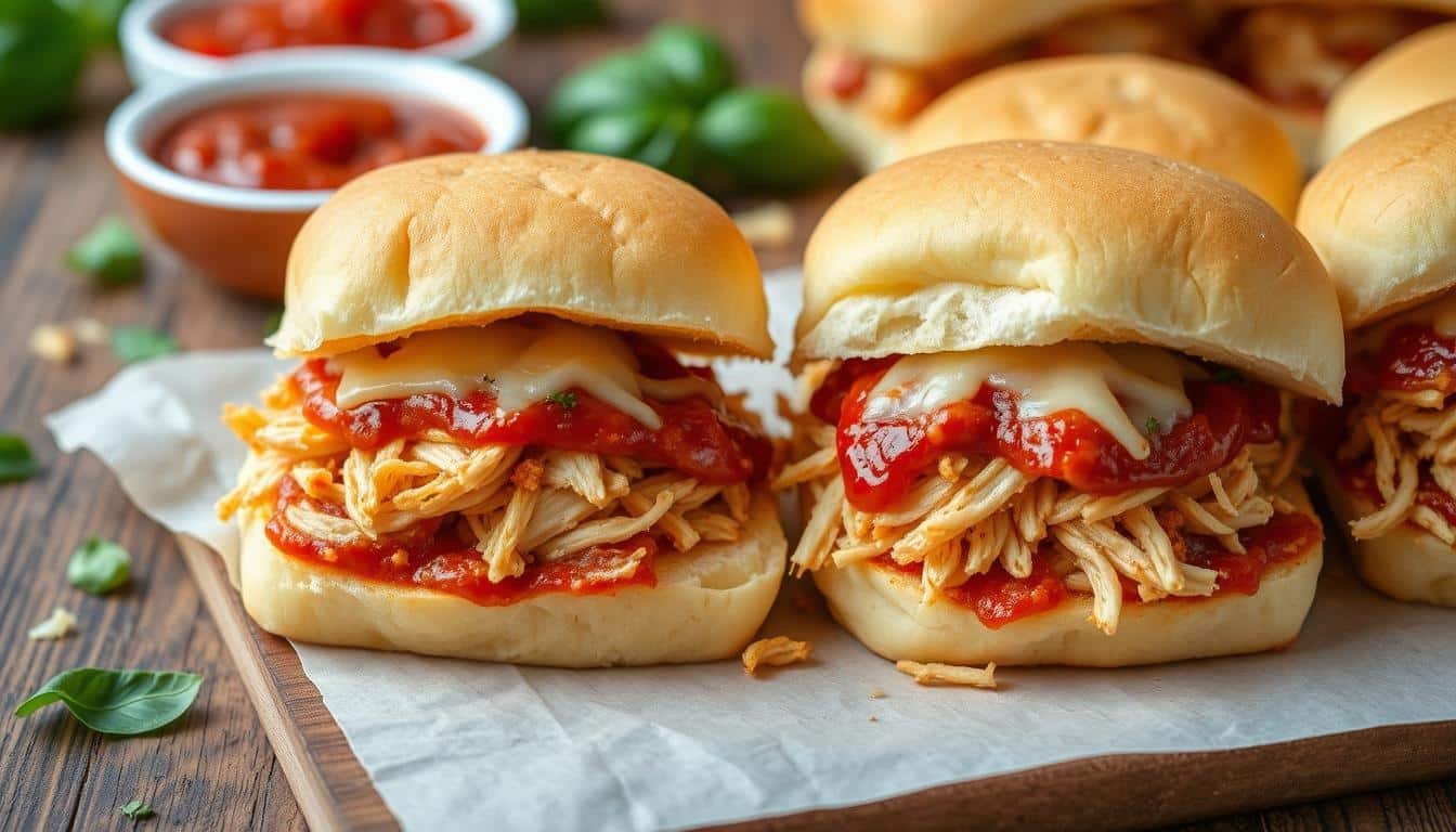 shredded-chicken-parm-sliders