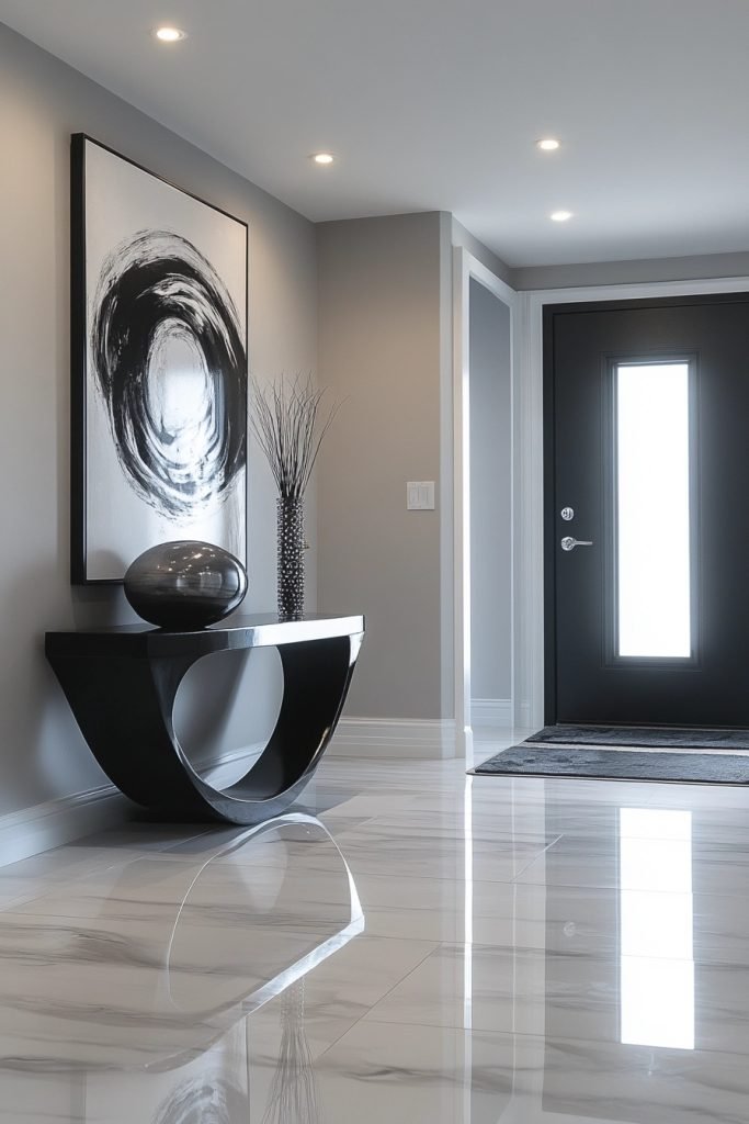 Sleek Monochrome Vestibule