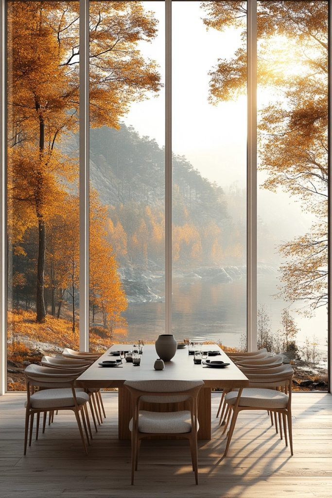 Sleek Nordic Dining with a View