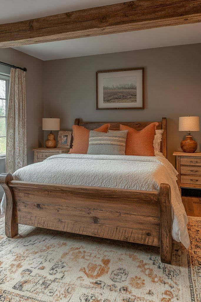 Sleigh Bed Serenity
