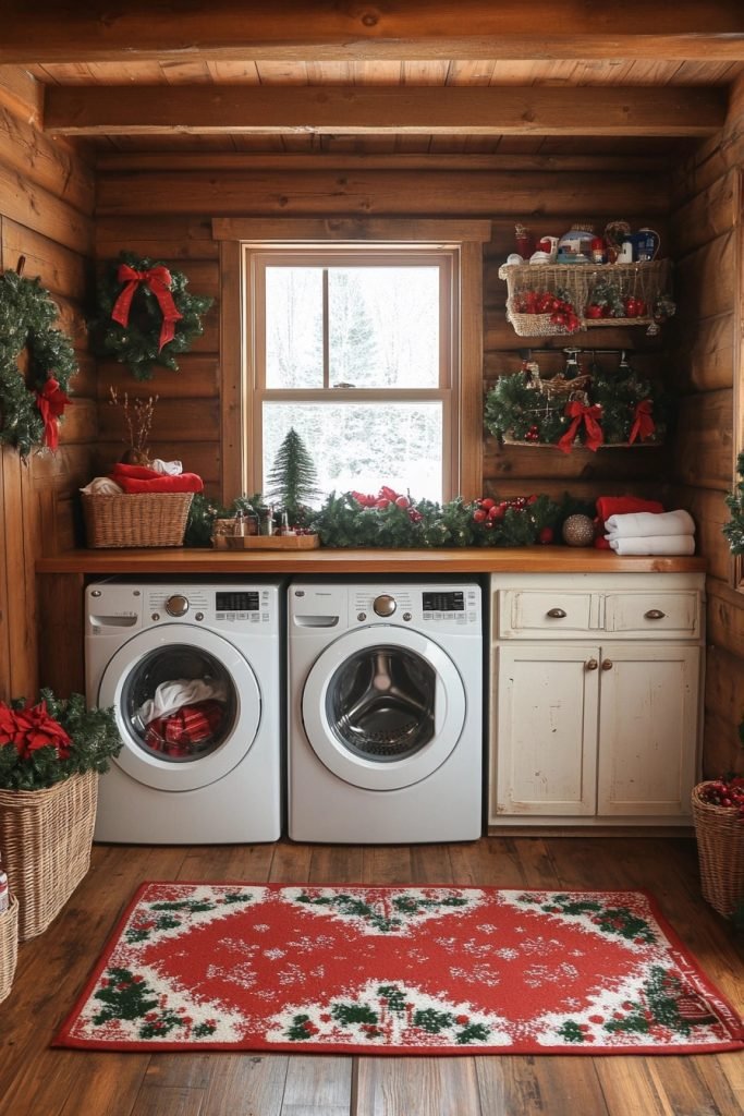 Sleigh Bells Christmas Laundry Room