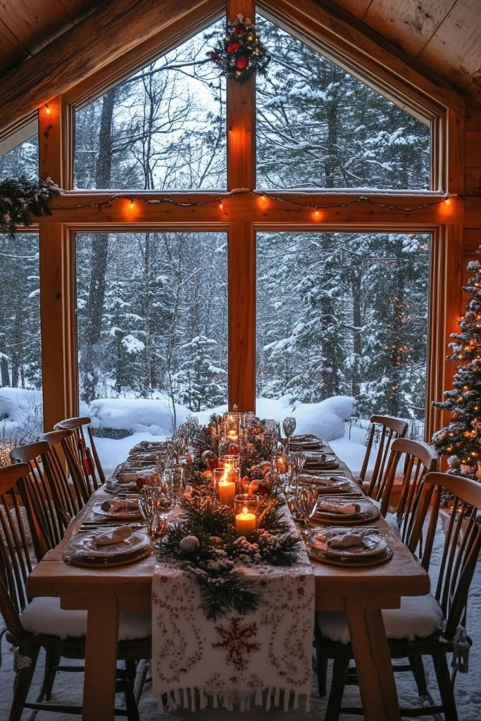 Snowy View Dining Room