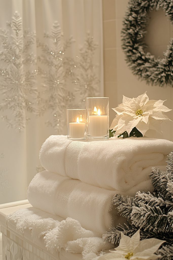 Snowy White Christmas Bathroom